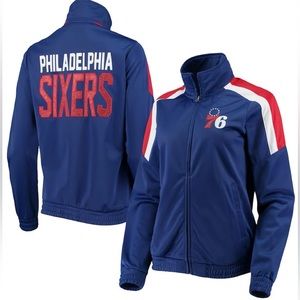 Philadelphia 76ers G-III  Women's Jump Shot Full-Zip Track Jacket Sz. S